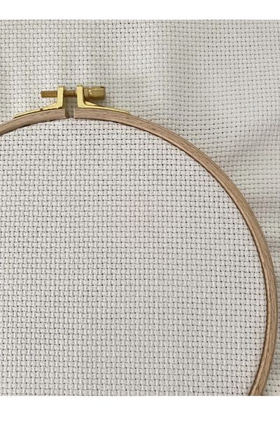 GÖZDE ELSANATLARI Etamine Embroidery Fabric White Color (30*30CM)