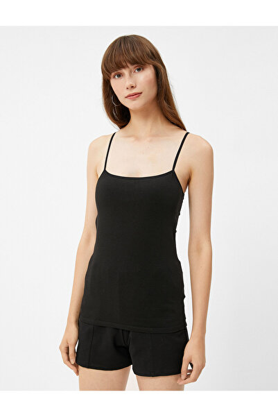 Koton Піжамний топ на тонких бретелях Basic Бавовна