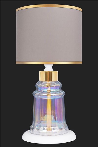 MINIMAL ETICARET VE BILGI TEKNOLOJILERI Baroque White Glossy Shine Mini Glass Lampshade