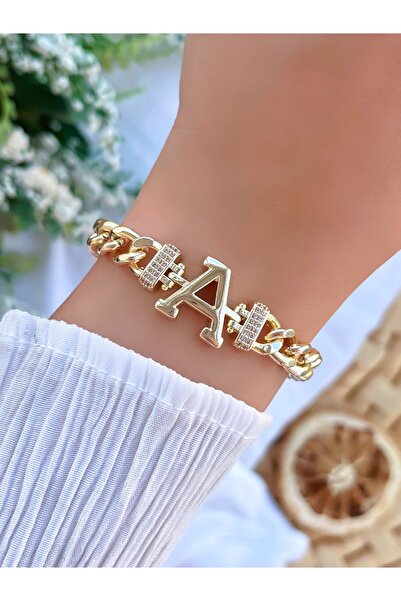 KBC STORE Harfli Zincir Bileklik ( A Harfi )