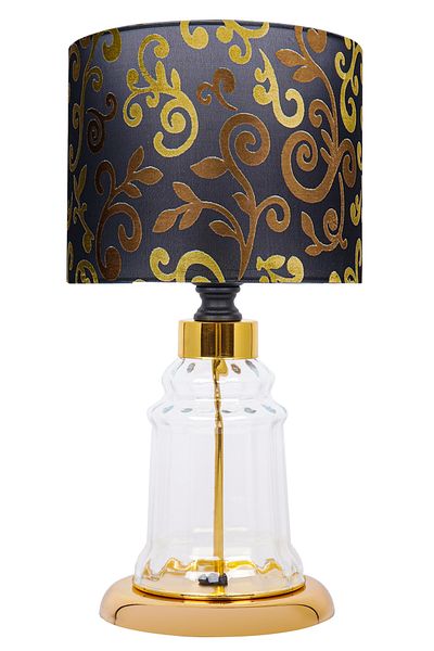 MINIMAL ETICARET VE BILGI TEKNOLOJILERI Baroque Gold Mini Glass Lampshade