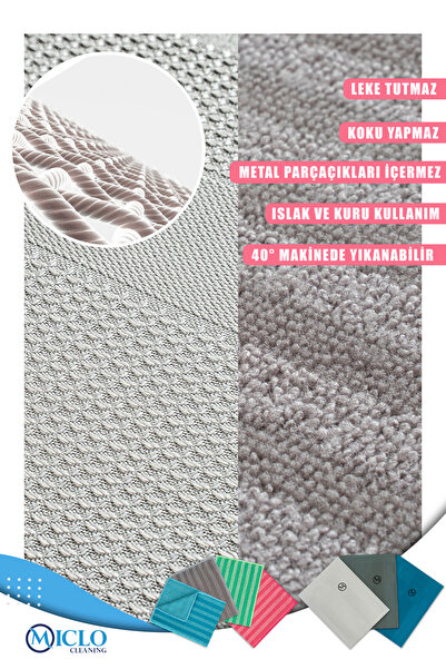 MICLO CLEANING Mikrofiber Mutfak & Banyo Zor Kir Bezi 4’lü Paket 3’lü Cam&toz Bezi
