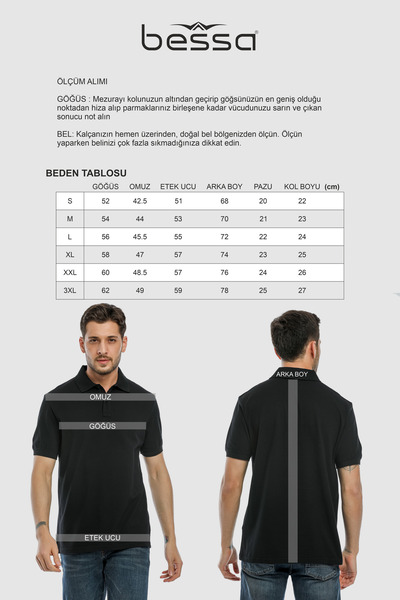 BESSA Men's Red Pocketless Polo Collar Bessa Printed Cotton T-Shirt