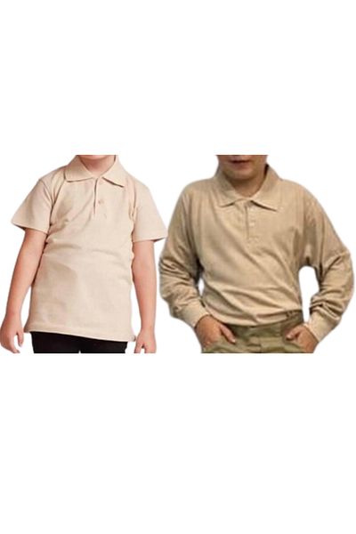 KURAFF Unisex Polo Neck 2-pack T-shirt Long Sleeve + Short Sleeve