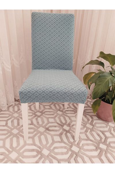 elgeyar Κάλυμμα καρέκλας Jacquard & Lycra Mini Diamond Pattern - 1 Τεμάχιο