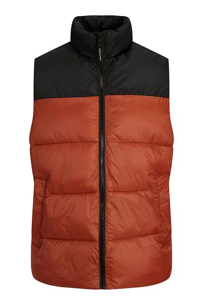 Jack & Jones Essentials Jjetoby Stand-up Collar Zippered Regular Fit Puffer Vest Men's VEST 12235861