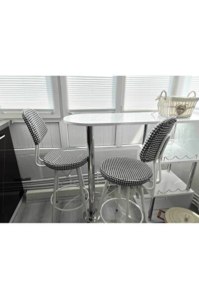 Sandalye Shop Yeni Dolce Bar Sandalyesi 65 Cm Kazayağı Kumaş Döşeme.90 Ile 100 Cm Arası Ada&masalara Uygundur