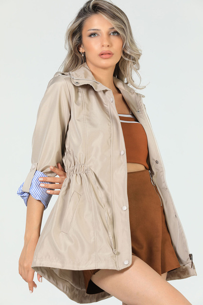 julude Жіночий тренчкот на підкладці Tas зі шнурками на талії