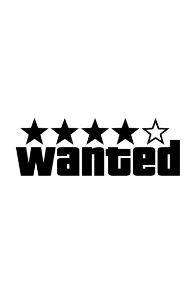 MegaSticker Wanted Motorsiklet, Laptop, Cam, Kask, Araba Sticker 18x7 Cm