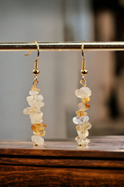 NBS Beautiful Naturel Stones يتم إرسال زوج واحد من الأقراط المصنوعة من حجر ال...