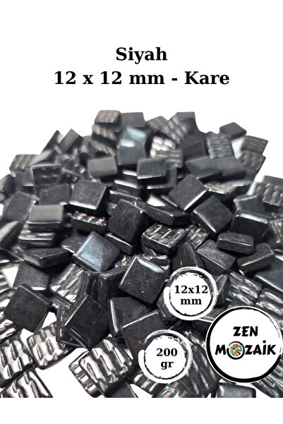 Zen Mozaik Sanatsal Mozaik Çalışmalarınız için 12 x12 mm - Kare Cam Mozaik Taşı