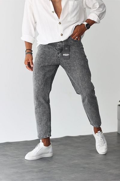 MADZEYMODA Ανδρικό γκρι τζιν Boyfriend