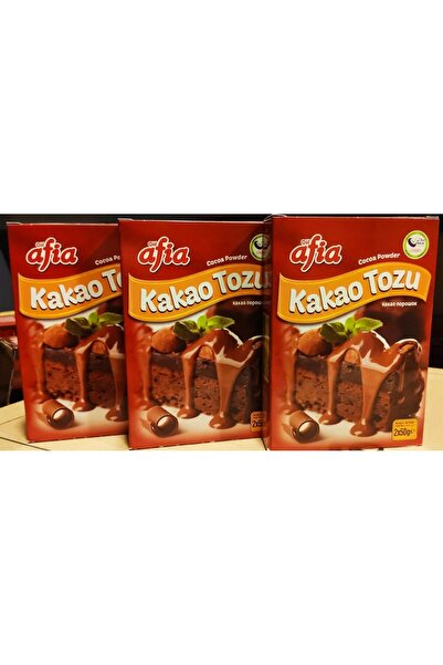Afia Kakao Tozu 100 Gr. 3,lü Set Gimdes Sertifikalı