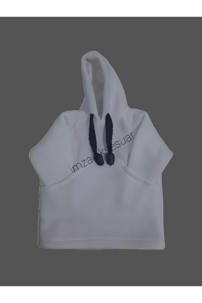 İmza White Hooded Shift Accessory, Shift fleece, Shift Hoodie