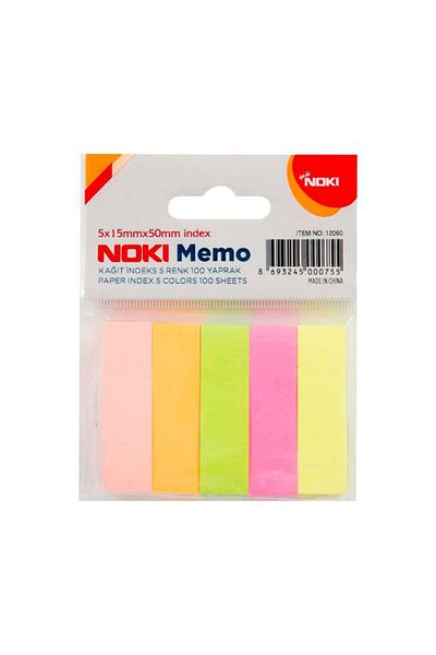Noki Memo Paper Index 5X15X50Mm 500 Pieces 12060 2 Pack