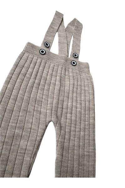 Asya Bebe Hanging Buttoned Baby Kids Knitwear Leggings Salopet Stone Color