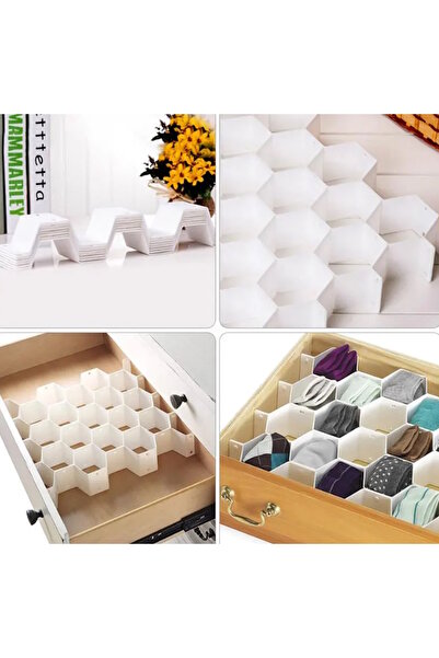 Kenpool Petek Çekmece Bölme Kafes Bölücü Kutu Ayırıcı Bölme Aparatı Iç Çamaşırı Çorap Organizatör 8 Parça