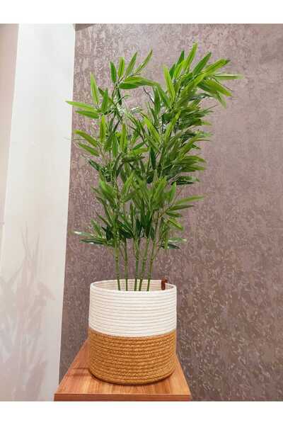 REYGON TEKSTİL Hasır Saksılık Yuvarlak çok amaçlı Sepet Saksılık çap 23 boy 20