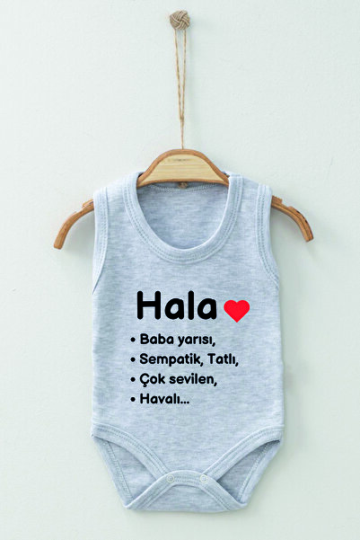 ADABEBEK 100% Cotton Organic Hala Patterned Strappy Bodysuit Baby Bodysuit