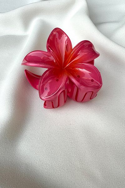 yucelique Agrafă de păr cu flori de hibiscus (7,5 cm)