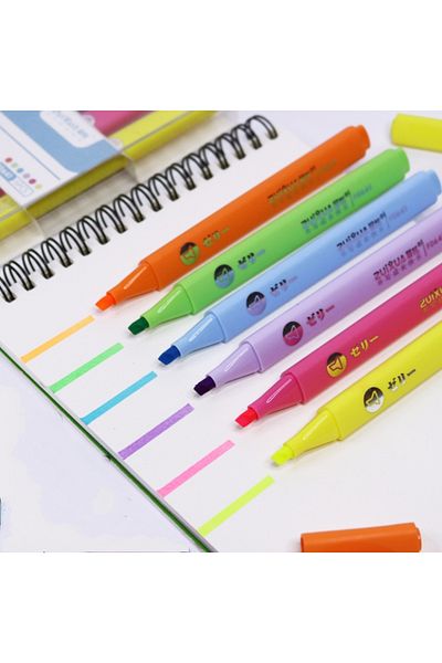 Kawaii Zuixia Vibrant Colors Triangle Highlighter Set