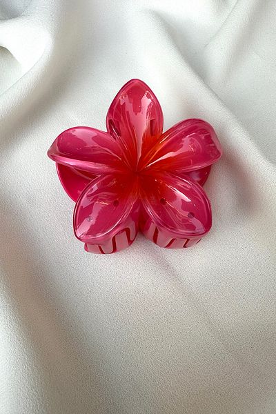 yucelique Agrafă de păr cu flori de hibiscus (7,5 cm)