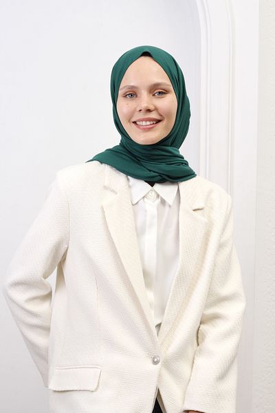 SpecialScarf Hijab Fashion VISCOSE COMBED WRAP 220 GRAM SIZE 70*180 DARK TURQUOISE COLOR