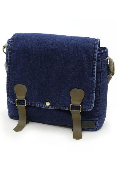 Old Cotton Cargo 8045 Denim Blue Postman Shoulder Canvas Tablet Χαρτοφύλακας Laptop School Τσάντα για σημειωματάριο