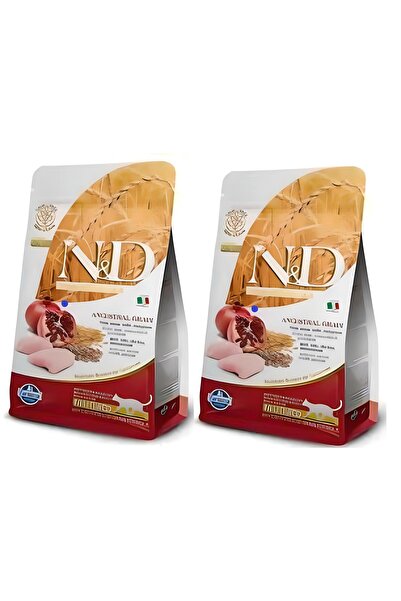N&D Düşük Tahıllı Tavuk Ve Narlı Kısırlaştırılmış Yetişkin Kedi Maması 2X1,5 Kg