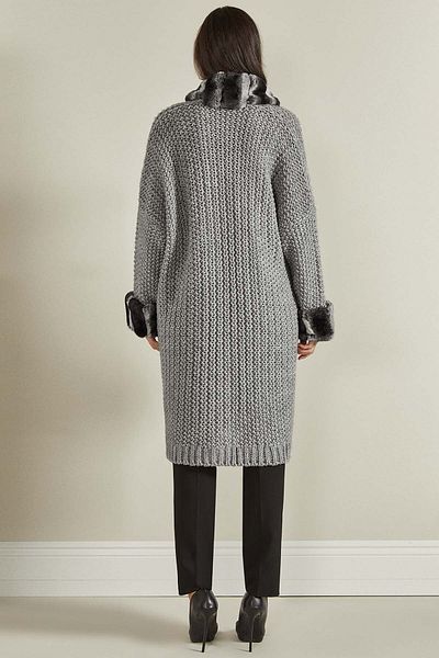 Guitar Furry Gray Cardigan