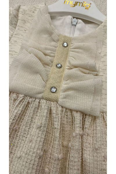 Mymio lace detailed baby girl dress