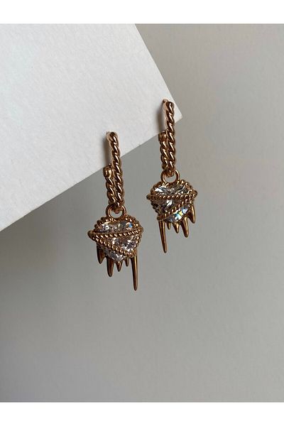 Owentis Steel Rose Gold Heart Barbie Series Esperanza Earrings - No Darkening-