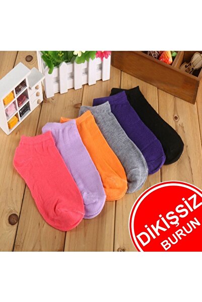 çorapmanya 5 Çift Koton Ekonomik Karışık Renk Kadın Patik Çorap