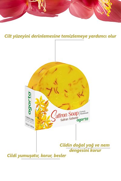 Agarta Handmade Natural Saffron Soap 150 gr