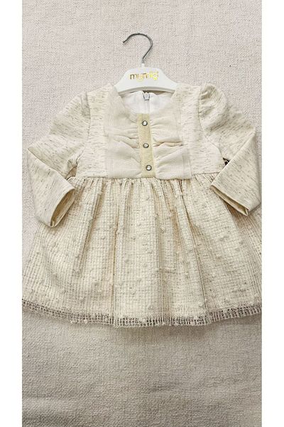 Mymio lace detailed baby girl dress