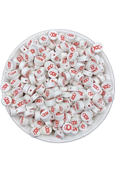 Hedef Bijuteri 25 Adet Türkiye Cumhuriyeti 100.yıl Logosu, Polimer Kil Fimo, ...