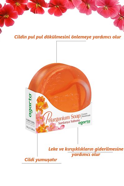Agarta Handmade Natural Geranium Soap 150 gr