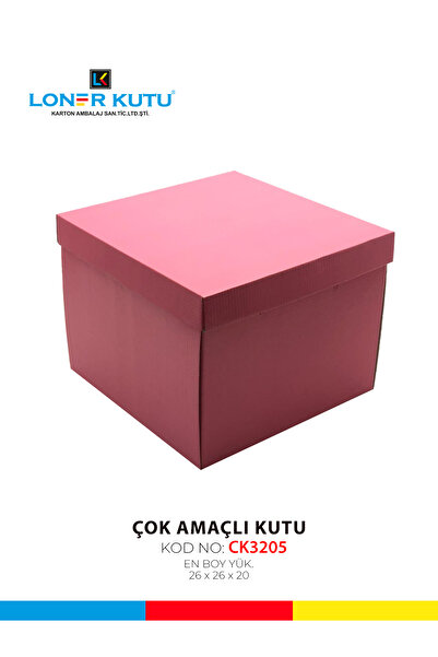 Genel Markalar 26x26x20 Karton Kutu Hediyelik Kutu Kraft Kutu Kargo Kutusu Çok Amaçlı Kutu Pasta Kutusu (10 Adet)