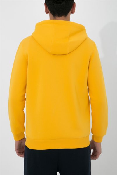 ADAM BOXES Zippered Hooded Sweatshirt N-halicarna - Yellow