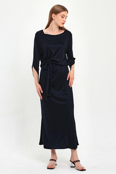 ALEXANDERGARDI Tulip Sleeve Waist Belted Dress (B23-484B)