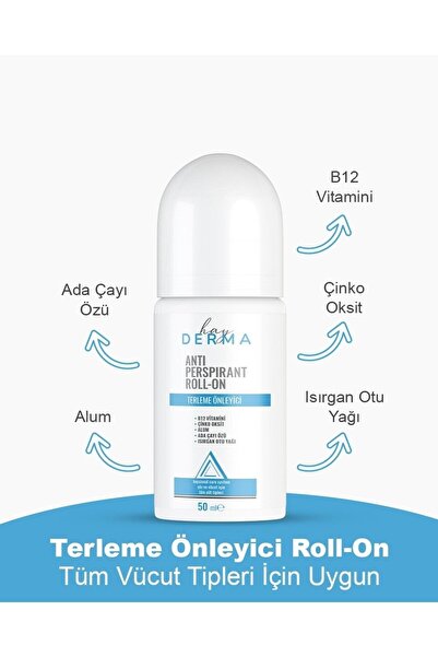 Hayderma Beyazlatıcı Etkili Terleme Önleyici Anti Perspirant Roll On 50 ml