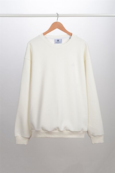 ADAM BOXES Oversize O-collar Sweatshirt N-alinda - Ecru