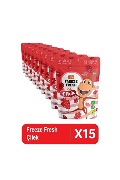 Pol's 15'li Kukuli Freeze Fresh Dondurularak Kurutulmuş Çilek 15 GR