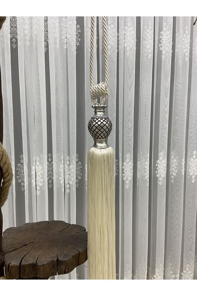 Akcan White Color Silver Laurel Long Bracelet