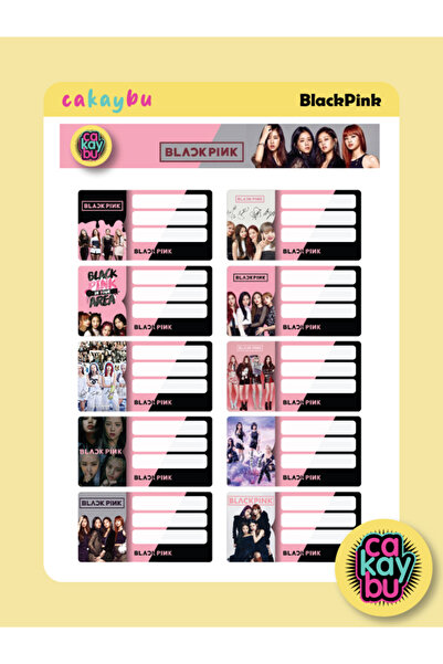cakaybu Autocolant pentru caiet de școală Black Pink