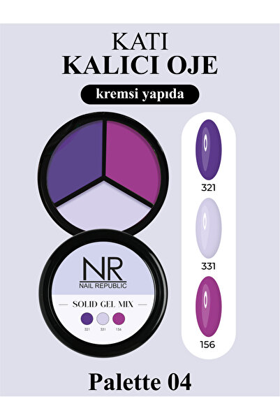 Nail Republic Nr Krem Oje Solıd Gel Mıx, Pallete 04 (321,331,156)