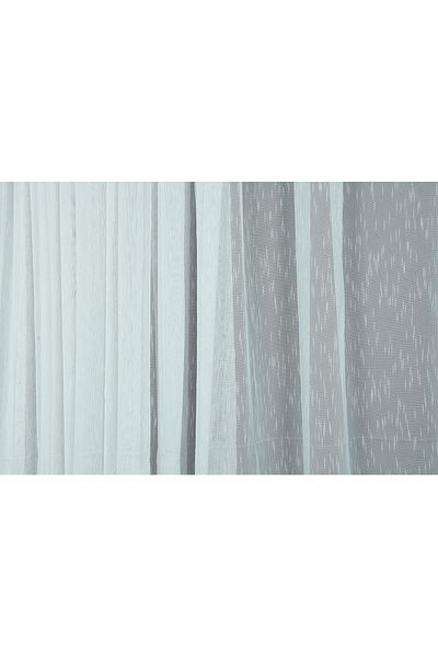 AKÇA TEKSTİL BRS Model - Kirik White Single Winged Ready Planted Pleated Background Curtain 300*260 cm