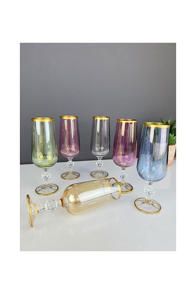 Doğudeko Czechoslavia Crystal Bohemia 6-Piece Coffee Side Cup