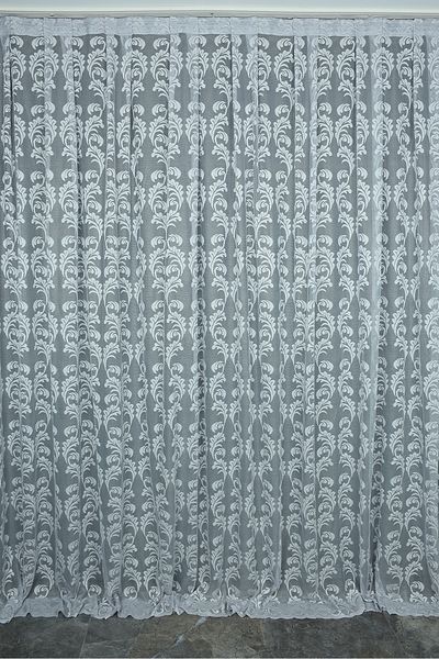 AKÇA TEKSTİL WRINKLE MODEL GRAY COLOR SINGLE WING Ready planted Pleated Background Curtain 300*260 cm