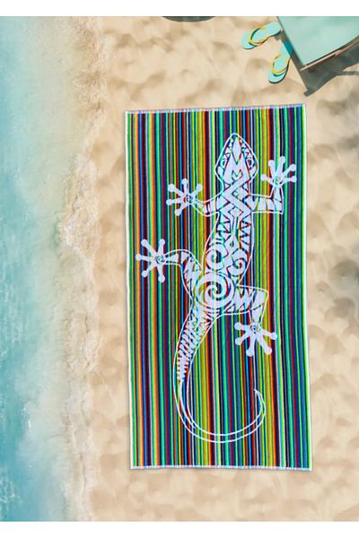 CottonTherapy Rep 72x150 Cm Prosop de plajă pentru piscină, 100% bumbac, fir jacquard vopsit
